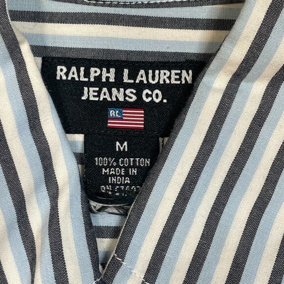 Ralph Lauren Jeans Co LS Striped Shirt 100% Cotton SZ M C101798 - Picture 1 of 6